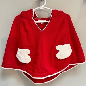 Angel Dear Red Knit Poncho